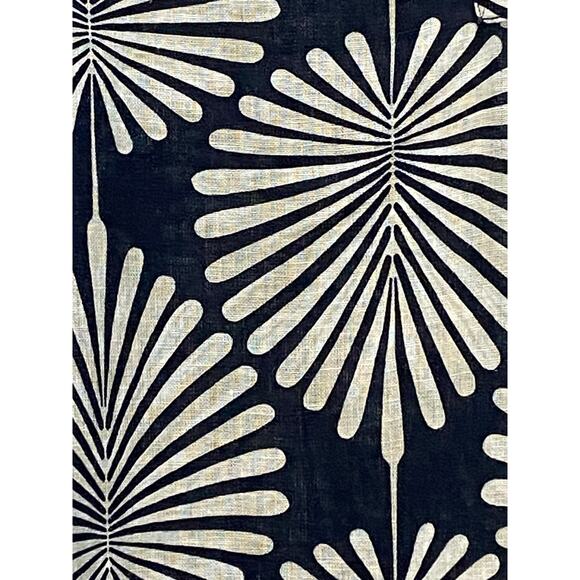 JOIE 100% Linen Collard Split Neck Tunic Top Size 2X Palm Leaf Tropical Resort - Picture 3 of 8